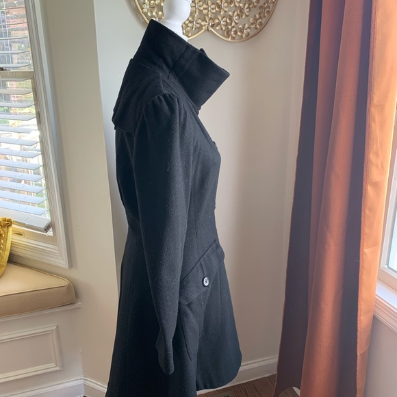 Asos High Neck Pea Coat - Picture 5 of 8